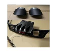 para Jaguar XE 2020 2021 2022 2023 2024 Kit De Carrocería con Difusor Divisor Y Escape Doble para Parachoques Trasero FIXCOR(Carbon Pattern 2)