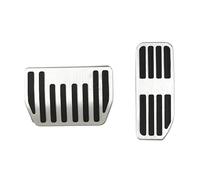 Para Jaguar XE Para F-Pace XEL Para E-Pace Pedales Automáticos Tapa Freno Tapas Pedales Acelerador Cubierta almohadilla pedal freno embrague(Plata)