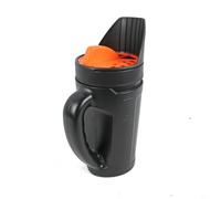 Para jardín esparcidor de mano y distribuidor de fertilizante de césped con flujo ajustable para hielo derretir sal Shaker Eco Friendly Plastic Siembra Pot Tool (naranja)