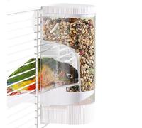 para Jaula de pájaros, Cuenco de Doble Soporte, dispensador automático de Alimentos Transparente con construcción Duradera, Accesorio confiable para Mascotas aviario pinzón Monje Loros, Equip