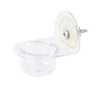 para Jaula de pájaros - Tazón de Comida/Agua Transparente 2 en 1 | Dispensador Que se engancha sin Herramientas | Ideal Periquito, Agapornis, Pyrrhura, Periquito