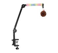 Para jaulas de enriquecimiento - Soporte para percha para periquitos con bola de masticar | Perchas para jaula, escalada, juegos, enriquecimiento para interiores y exteriores, cóctel