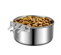 para jaulas para Perros - Cuencos Colgantes montables de Acero Inoxidable para Perros y Gatos | para Mascotas para perreras, jaulas y más, Accesorios duraderos para Jaula de Mascotas
