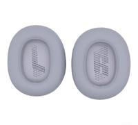 para jbl Live 770NC - Juego de almohadillas de repuesto para orejas de espuma viscoelástica suave, protección contra el polvo de cuero de proteína, azul (gris)