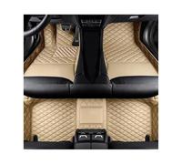 para Jeep para Compass 2007-2020 Alfombrillas Impermeables Cuero Sintético Personalizado para El Suelo del Coche(Beige,2007-2017)