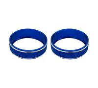 para Jeep para Renegade Interior del Automóvil Audio Sonido CD Volumen Ajuste Perilla Interruptor Botón Decoración Cubierta Anillo Accesorios Interior Coche Decorativo(Azul)