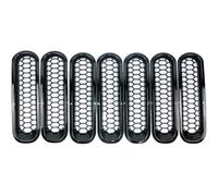 Para Jeep Para Wrangler Para JK 2007-2018 Parrilla Delantera Cubierta Rejilla Insertos Malla Marco Faro Parachoques Delantero Parrilla(Type 1)