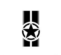 Para Jeep TJ LJ JK Compatible Car Hood Racing Stripe Sticker Material de PVC, impermeable y resistente al calor, calcomanía reflectante que no se decolora, 45 x 110 cm (negro)