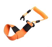 para Jet Ski Safety Lanyard with Buckle Nylon Cord para Jet Ski | Nylon-wrapped coiled cord, excellent recoil memory, deformation resistant, long-term durability(2 Orange)