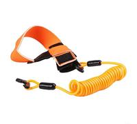 para Jet Ski Safety Lanyard with Buckle Nylon Cord para Jet Ski | Nylon-wrapped coiled cord, excellent recoil memory, deformation resistant, long-term durability(5 Orange)
