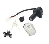 Para Jianshe Para YBR125 Para JYM125 Para YMH125 Arranque Llave Interruptor Encendido Tapa Tanque Combustible Cerradura Asiento Cerradura Llave Encendido(D)