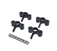 Para JLB Para J3 1/10 Mejora Metal Reacondicionamiento Copa Dirección Delantera Trasera EA1003A Accesorios Para Coches Control Remoto Piezas Actualización RC(Black)