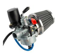 para Jog 50 50cc JOG90 PZ19J 19mm 2 Tiempos 1E40QMB Carburador Jog50 para Motocicleta Scooter Carburador con Filtro de Aire Carburador Juego de carburador Plateado (Juego Rojo)