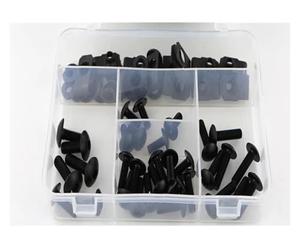Para K1200GT 2003 2004 2005 Capó Completo Kit De Tornillos De Carenado Tornillos De Carenado Arandela Tuercas De Sujeción Kit de tornillos de carenado(Negro)