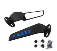 para K1600GT K1600GTL Motocicleta CNC Espejo retrovisor ala Fija Espejos Laterales de Motocicleta(Black-c)
