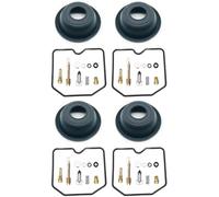 Para Kawasaki EX500A1-A7 GPZ500S EX500D1-D12 para Ninja 500R Kit de reparación de juntas de carburador con diafragma de vacío Reemplazo del carburador(4 SET)