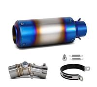 Para Kawasaki Para ER6F Para ER-6N 2006-2023 Escape Motocicleta | Silenciador Escape Motocicleta Kit Tubo Deslizante Línea Proyecto Deportiva(Blue C)