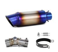 Para Kawasaki Para ER6F Para ER-6N 2006-2023 Escape Motocicleta | Silenciador Escape Motocicleta Kit Tubo Deslizante Línea Proyecto Deportiva(Blue L)