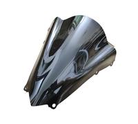 Para Kawasaki Para Ninja Para H2R Para H2 2015-2025 Parabrisas Moto Deflector De Viento Carenado Pantalla Doble Burbuja Alerón Extensión Deflector Viento(Black)