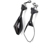 para Kawasaki para Ninja ZX6R ZX636 ZX9R ZX10R ZX1000 ZX12R ZX14R Espejos retrovisores de Carreras con Intermitentes Espejos Laterales de Motocicleta(Black-Smoke)