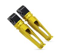 para Kawasaki para Z250SL para ER250 para Z250 Motocicleta CNC Estriberas Traseras Aluminio Adaptador Reposapiés Estriberas Conductor/Pasajero Reposapiés Delanteros(Gold)