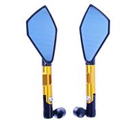 Para Kawasaki Para Z900 Z1000 Para Z650 Para Z125 Motocicleta Retrovisores Laterales Espejos retrovisor plegable moto(Gold Black)