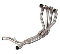 Para Kawasaki Z1000 2010-2020 Motocicleta Modificada Slip-On Doble Salida Silenciador Delantero Colector Escape Tubo Tubo Escape Motocicleta(A)