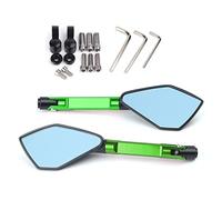 Para Kawasaki Z300 NINJA 300 2008-2018 2019 2020 2021 2022, Espejo Retrovisor Para Motocicleta, Espejos Laterales Antideslumbrantes Azules Con A CNC De Aluminio espejo universal ( Color : Verde )