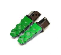 Para Kawasaki Z900 Z650 2017-2023 Z750 Z750R Z800 2004-2015 Palanca De Freno De Pie Trasero Pedales De Clavija Reposapiés Traseros Reposapiés De Pasajero Reposapiés(Verde)