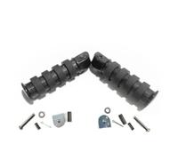 Para Keeway K Light 125 K Light 202 Reposapiés Pedales Motocicleta | Específico para bicicletas Plataforma de pie versátil Delantero/Trasero Goma/Metal negro Par