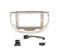 para Kia para Rio 2 2005-2011 2 DIN Android Unidad Principal Radio Coche Marco Kit Auto Estéreo Tablero Fascia Trim Bezel Placa Frontal Marco de Radio(Frame-Beige-B-Cord)