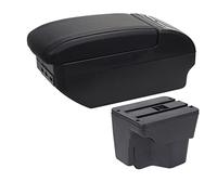 Para KIA Para Rio 3 2011-2016 Caja De Reposabrazos De Coche Con Cenicero USB Portavasos Caja De Almacenamiento De Consola Central Giratoria Caja Reposabrazos Coche(E2 9 USB)