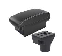 Para Kia Para Rio2 2006 2007 2008 2009 2010 2011 Conjunto De Almacenamiento De La Caja Del Reposabrazos Central Del Automóvil Consola Central Caja de Almacenamiento(Black-B3)