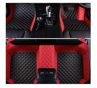 Para Kia Para Telluride Para ON 2020 2021-2023 7 Asientos Duradero Almohadillas Alfombras Piezas Interiores Accesorios Moquetas Antideslizante(3PS black with red,RHD)