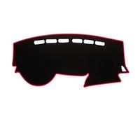 para Kia Rio 3 K2 2012-2017 Alfombrilla Protectora para salpicadero, Parasol y moqueta (Negro (Borde Rojo) LHD)