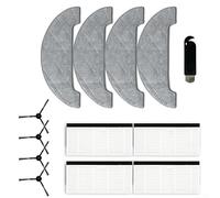 para Kit de Accesorios de Repuesto para Cecotec Conga 5290 Ultra Robot Aspiradora, 4 cepillos Laterales, 4 filtros, 4 paños de Trapo, 1 Cepillo de Limpieza