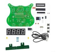 para Kit para reloj Digital 4 Dígitos PCB 79x70mm DIY Electrónica(Kit+DC power cable)