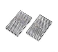 Para Kukirin G2 G4 Compatible Stick-on Reflector 2 unids Reflector frontal plástico con elemento de seguridad reflectante plateado