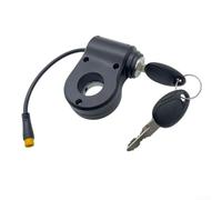 Para Kukirin para G2 Pro Max Scooter Acelerador Cerradura eléctrica Interruptor de arranque de 3 pines con cilindro de metal Negro ABS Arnés impermeable para viajes urbanos, ciclistas de entrega