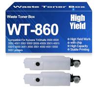 para Kyocera Compatible con la Caja de tóner Residual WT-860 para TASKalfa 3500 4500 3501 4501 5501 5500 3500i 4500i 3501i 4501i 5501i 3050 3051 3550 3551 4550 4551,WT860-2PC