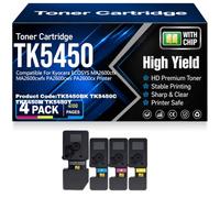 para Kyocera PA2600cwx PA2600cx Cartuchos de tóner TK5450BK TK5450C TK5450M TK5450Y para Kyocera ECOSYS MA2600cfx MA2600cwfx Impresoras con Chip Trabajo de Alto Rendimiento