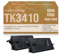 para Kyocera PA5000x PA5000ifx Cartuchos de tóner Tóner Negro Compatible TK3410 de Alto Rendimiento y Alta Capacidad para Kyocera ECOSYS PA5000x PA5000ifx Impresoras,TK3410-2PC