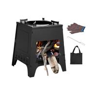 Para la calefacción con madera - quemador extraíble resistente al , hornillo de camping - para exteriores, senderismo, cocina, barbacoa, picnic, pesca, terraza