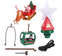 Para La Cima Del Árbol De Navidad - Papá Noel Con Música Y Luces Alimentado Por USB | Decoraciones Navideñas De Santa Alce Eléctrico - Para Interior Exterior Apartamento Fiesta Tienda Escuela Jardín P