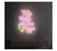 Para la decoración con luces de neón, este debe ser el lugar para letrero LED regulable 38 cm x 28(B)