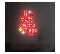 Para la decoración con luces de neón, este debe ser el lugar para letrero LED regulable 38 cm x 28(G)