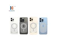 Para la pegatina trasera de móvil Magsafe transparente con clip magnético para teléfono. 12Pro 13 14 Pro Max bolsa de tarjetas Macsafe en la funda