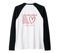para la Persona detrás de mí, Eres increíble, Hermosa y Suficiente Camiseta Manga Raglan