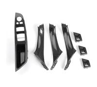 Para La Serie 5 Para F10 F11 Panel Interior Manija Puerta Cubierta Embellecedora Interruptor Ventana Botón Control Elevación Interruptor Mando Elevalunas(Lhd Carbon Firber)