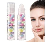 para labios Rolling Ball - 6,8 g, ite para dar volumen a los labis Rolling | Acete de labos voluminizador transparente | Lip O il para el cuidado de L-ip y labi-aos secos para mujeres y niñ